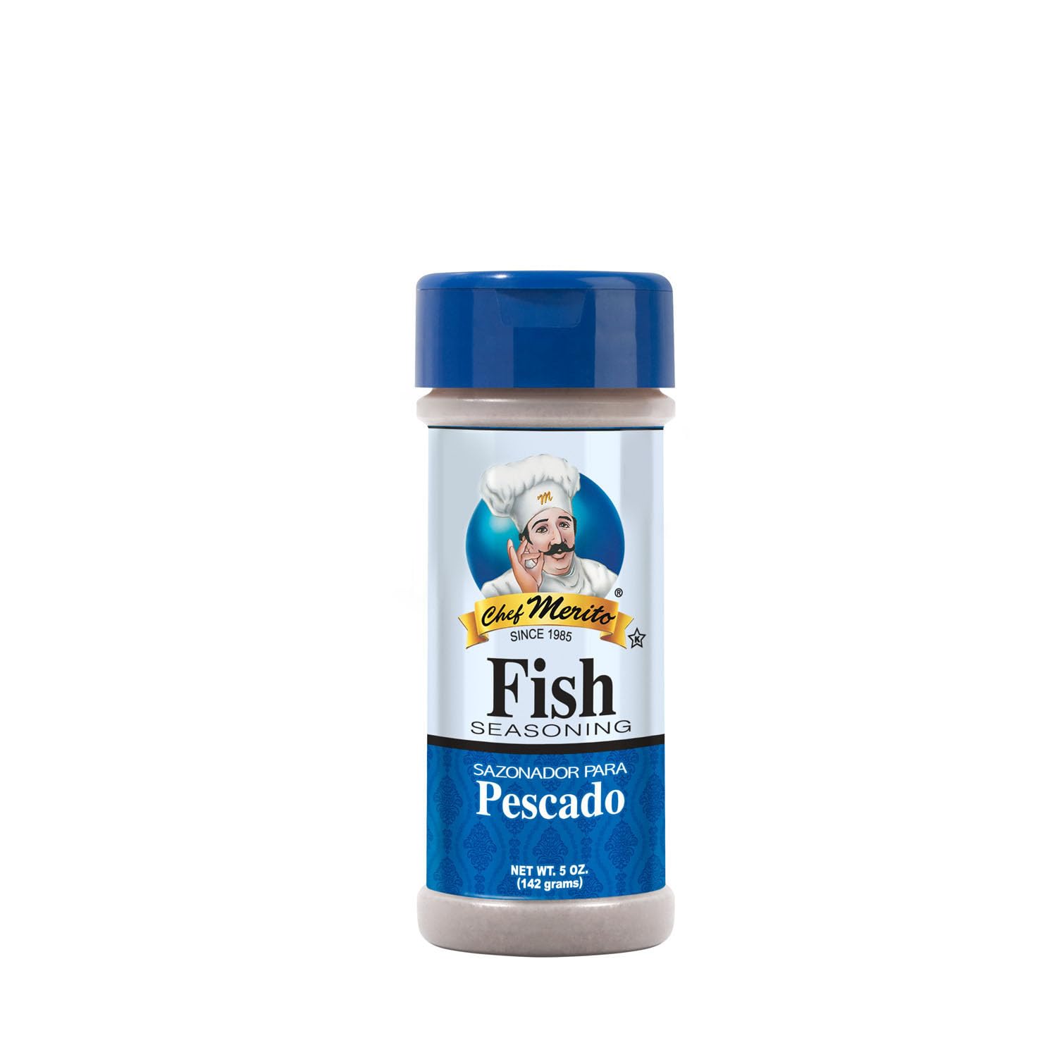 Chef Merito Fish Seasoning for Frying, Grilling and Oven Baking - 5 Ounces, Small Bottle - Perfect for Fish Lovers