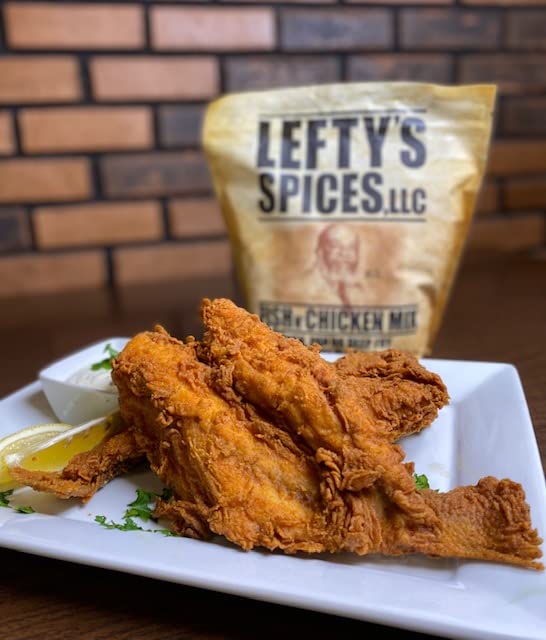 Lefty's Original Fish N' Chicken Mix | Air Fry and Oven Baked Seasoned Coating Mix for Fish, Chicken, Pork Chops, Shrimp