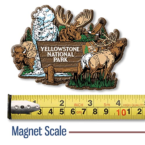 Yellowstone National Park Entrance Sign Magnet Collectible Gift |1" x 3" Made in The USA
