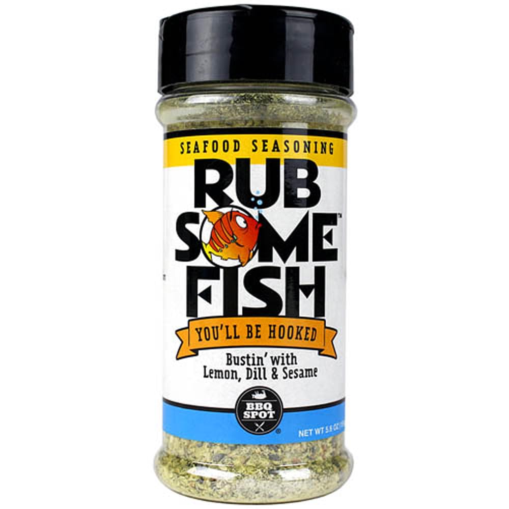 Rub Some Fish Flavorful Seasoning for Grilling & Smoking, Perfect for Meat Lovers at Home, Smokehouse-Style, Enhances Fl