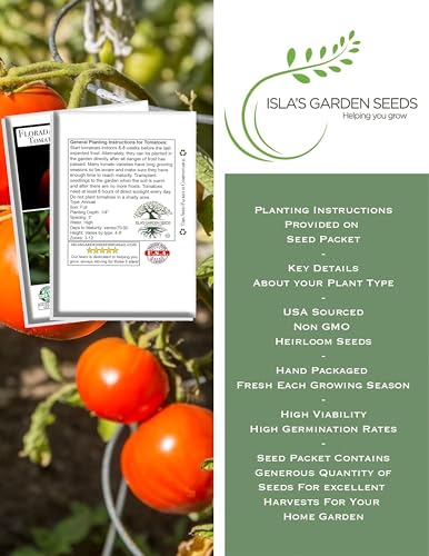  Floradade Isla's Garden Non GMO Tomato Seeds 300+ Seeds Per Packet for Planting
| Floradade Non GMO Solanum Lycopericum