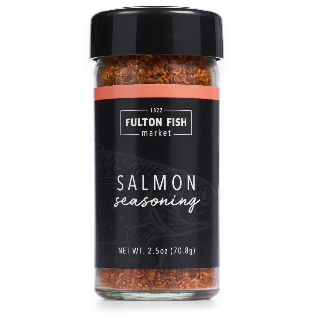 Fulton Fish Market Salmon Seasoning - Sweet & Smoky Custom Spice Blend for Grilling - Perfect for Fresh Salmon and Fish 